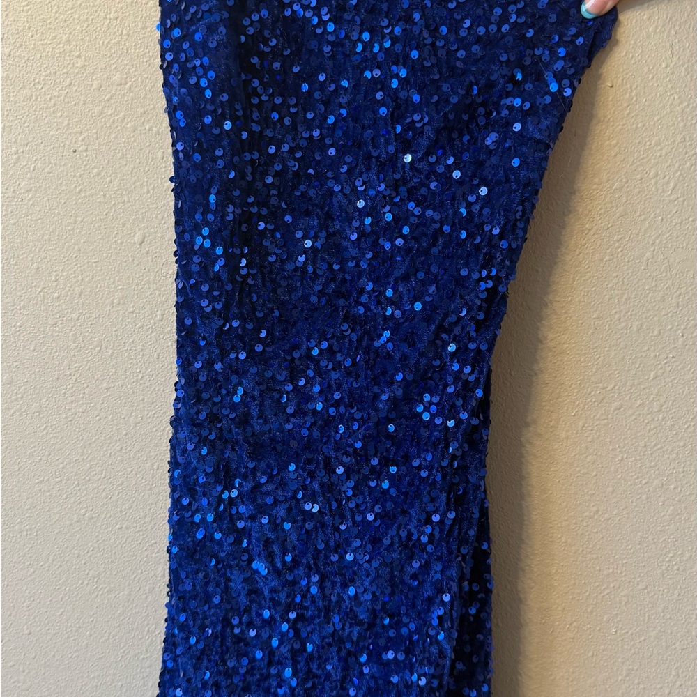 SHEIN Royal Blue Sequin Gown